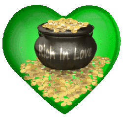 pot of gold over green heart