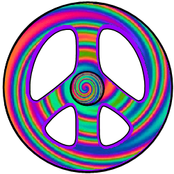 spiral peace sign
