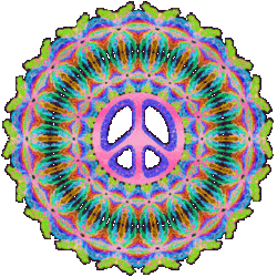 spring colors peace sign