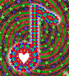 layered design note with heart, spiral stars
