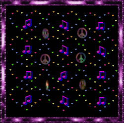 twinkle hearts design with music notes