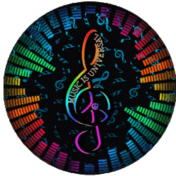circle of notes, equalizzer, treble center, colorful