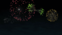 fireworks display with text  visualize the light of peace